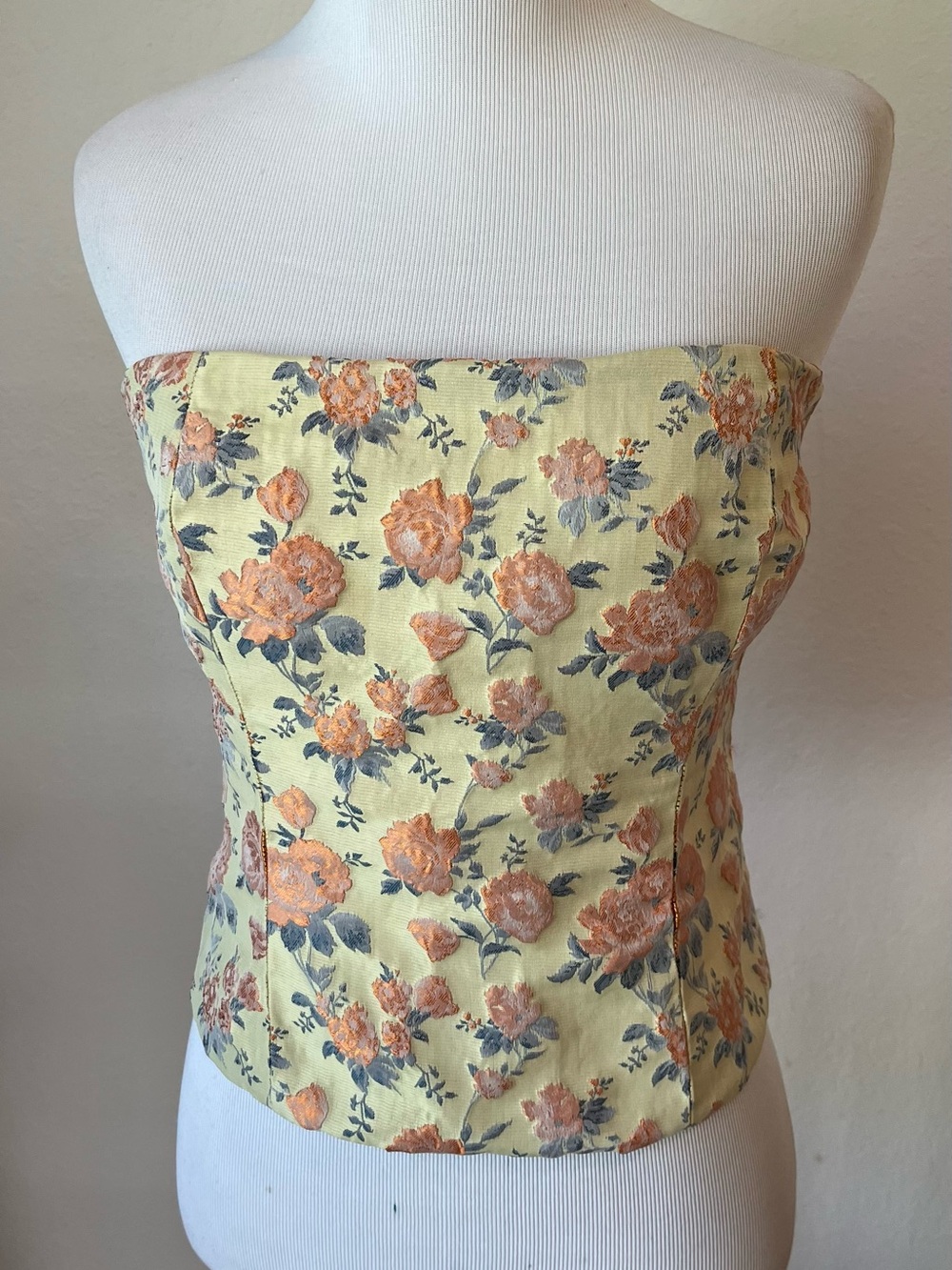 Reformation Giorgia Tube Top Size 6 Floral Brocade